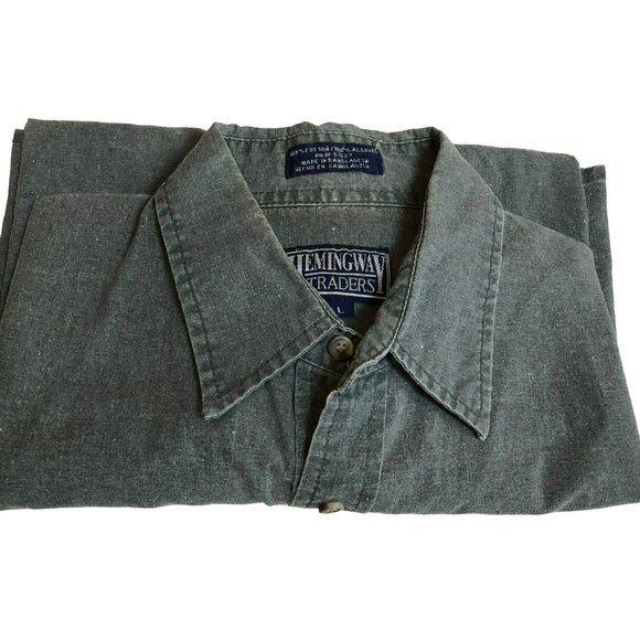 Hemingway Traders SS Sz Large Button Up Workmen's Shirt - Picture 1 of 7